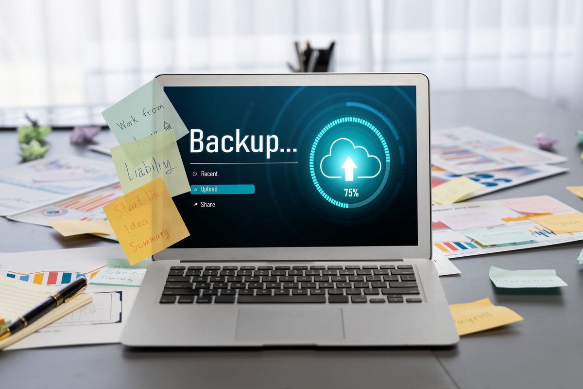 Cloud Data Backup Concept.