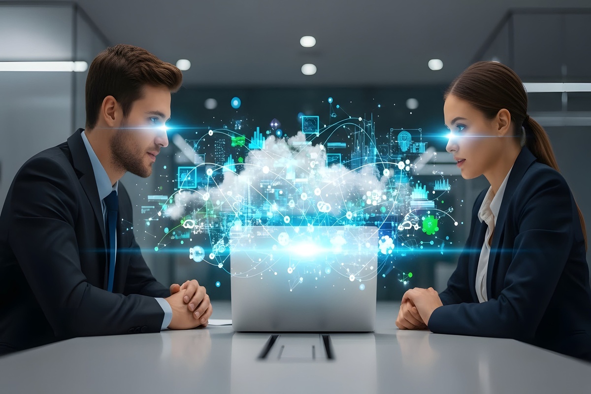 Digital Cloud Solutions Concept.